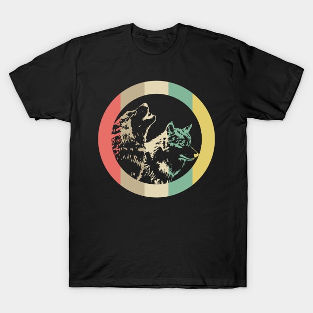 Wolf Pack | Howl Wolves Wilderness Predator Retro T-Shirt by DesignatedDesigner